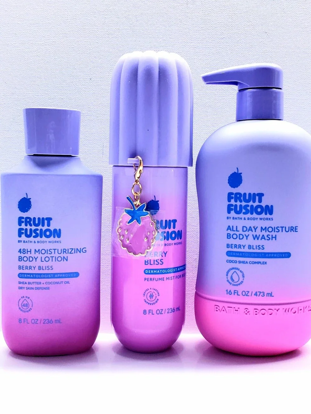 Bath & Body Works Fruit Fusion BERRY BLISS Body Wash, Perfume mist, Body Cream